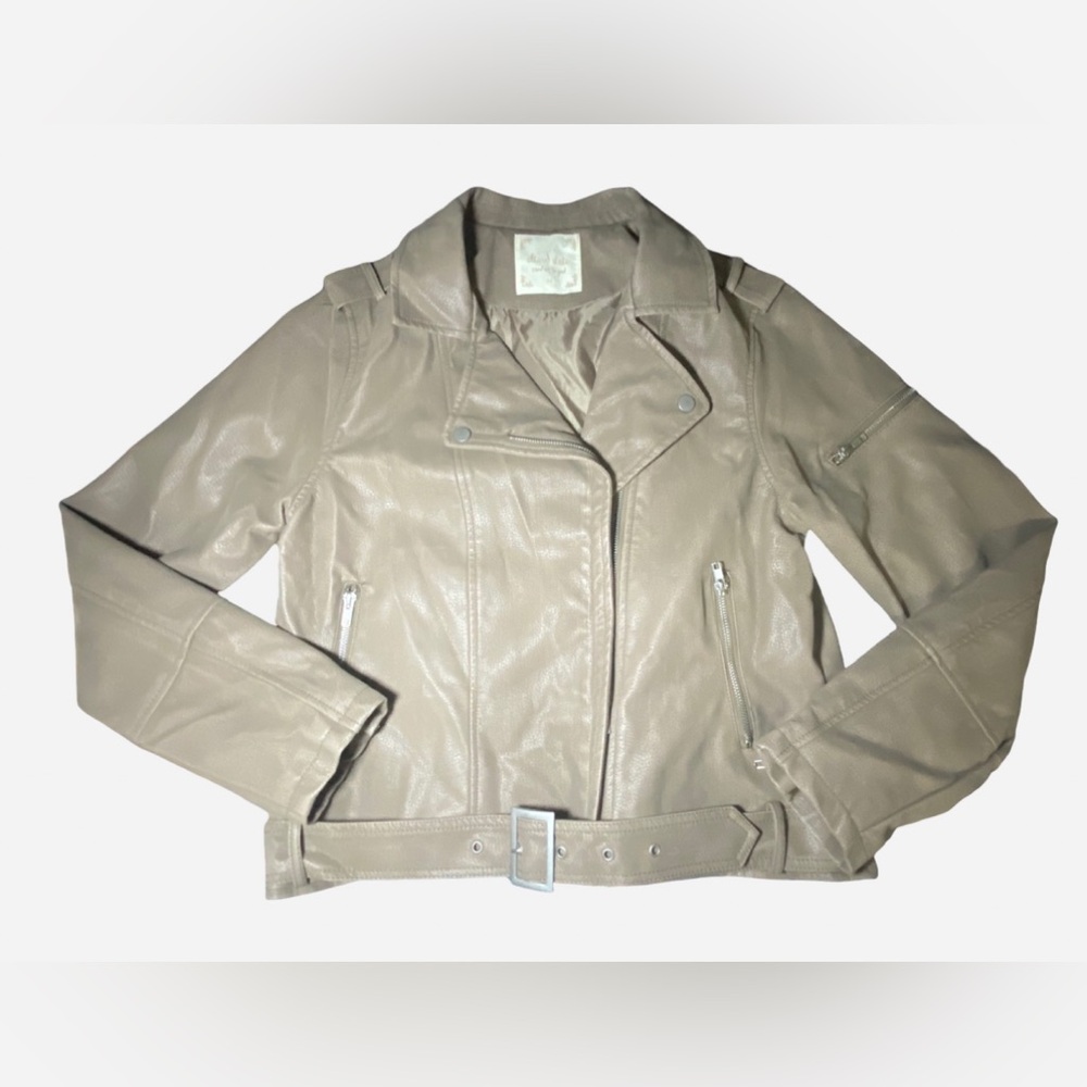 Altar'd State Brown‎ faux Leather Jacket size M bikercore gorpcore